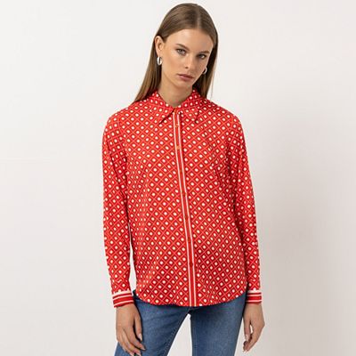 STEFFEN SCHRAUT Bluse Hemdkragen Kellerfalte im Rücken leger weit