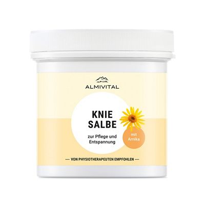 ALMIVITAL Kniesalbe zur Pflege und Entspannung strapazierter Knie 250ml Tiegel