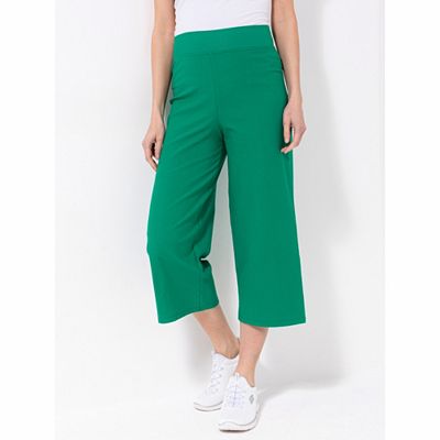 KIM & CO. Hose, 7/8-Länge Denim Jersey 2 Gesäßtaschen weites Bein