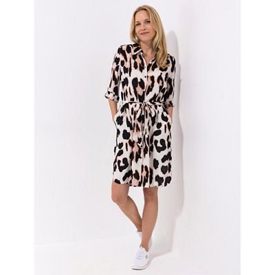 Thumbnail - EVA LUTZ Kleid, 3/4-Arm Knopfleiste mit ECOVERO Viskose leger weit
