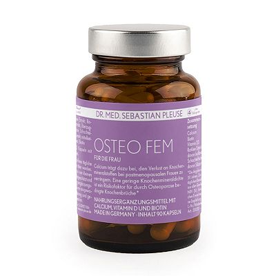 Dr. med. Sebastian Pleuse Osteo Fem Kapseln mit Calcium 90 Stück für 30 Tage