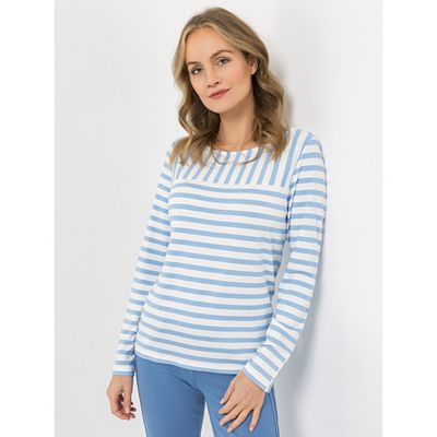 STRANDFEIN Shirt Rundhalsausschnitt mit ECOVERO™ Viskose figurumspielend