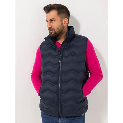 STRANDFEIN Menswear Steppweste Stehkragen 2-Wege-Reißverschluss Seitentaschen