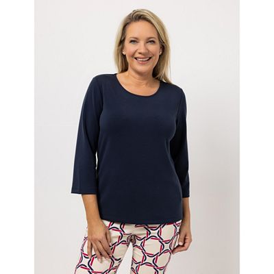 KILIAN KERNER SENSES Shirt, 3/4-Arm Rundhalsausschnitt schwerer Jersey figurumspielend