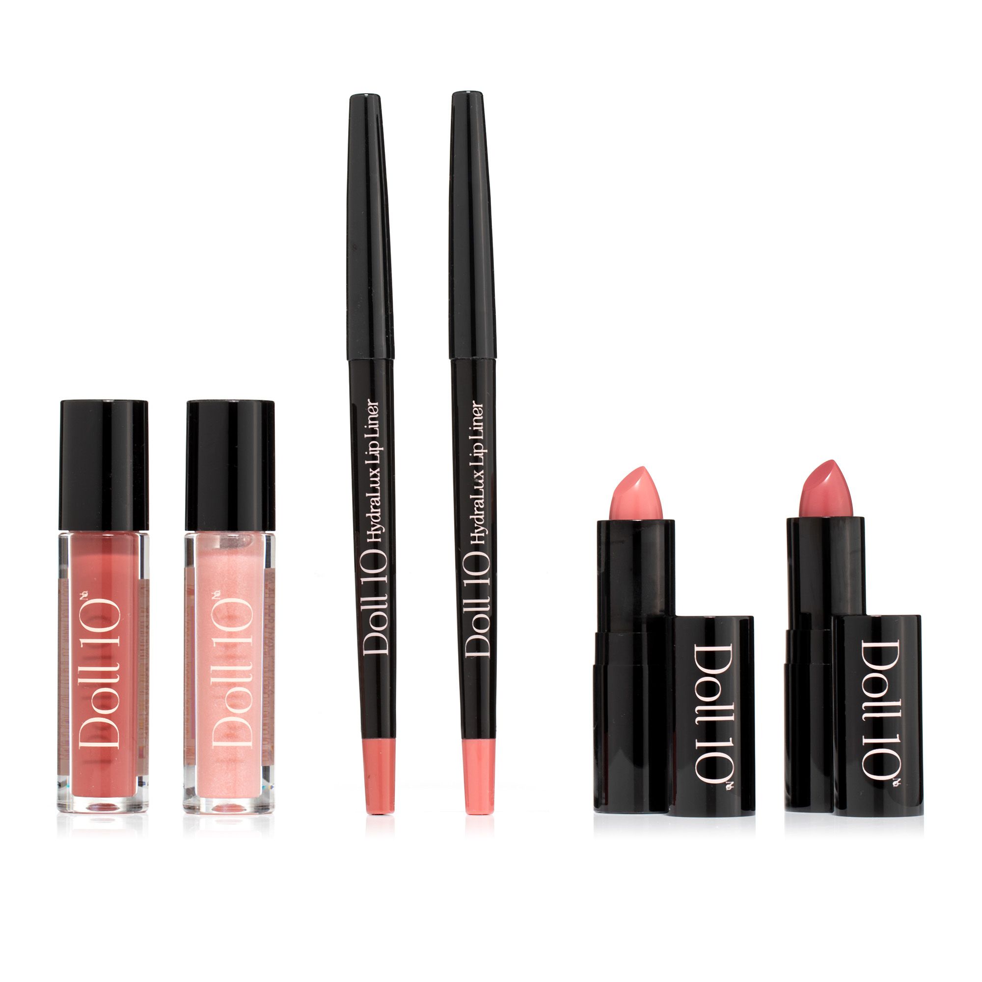 DOLL 10 BEAUTY LippenSet Hydragel Lippenstift, Hydralux Lip Liner