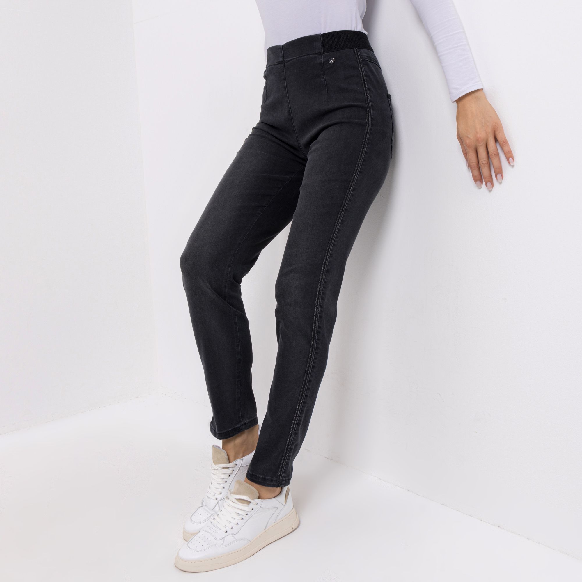 EVA LUTZ Jeggings Rundumdehnbund knöchellang schmales Bein