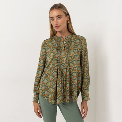 STEFFEN SCHRAUT Bluse Ärmelriegel Biesen-Details figurumspielend