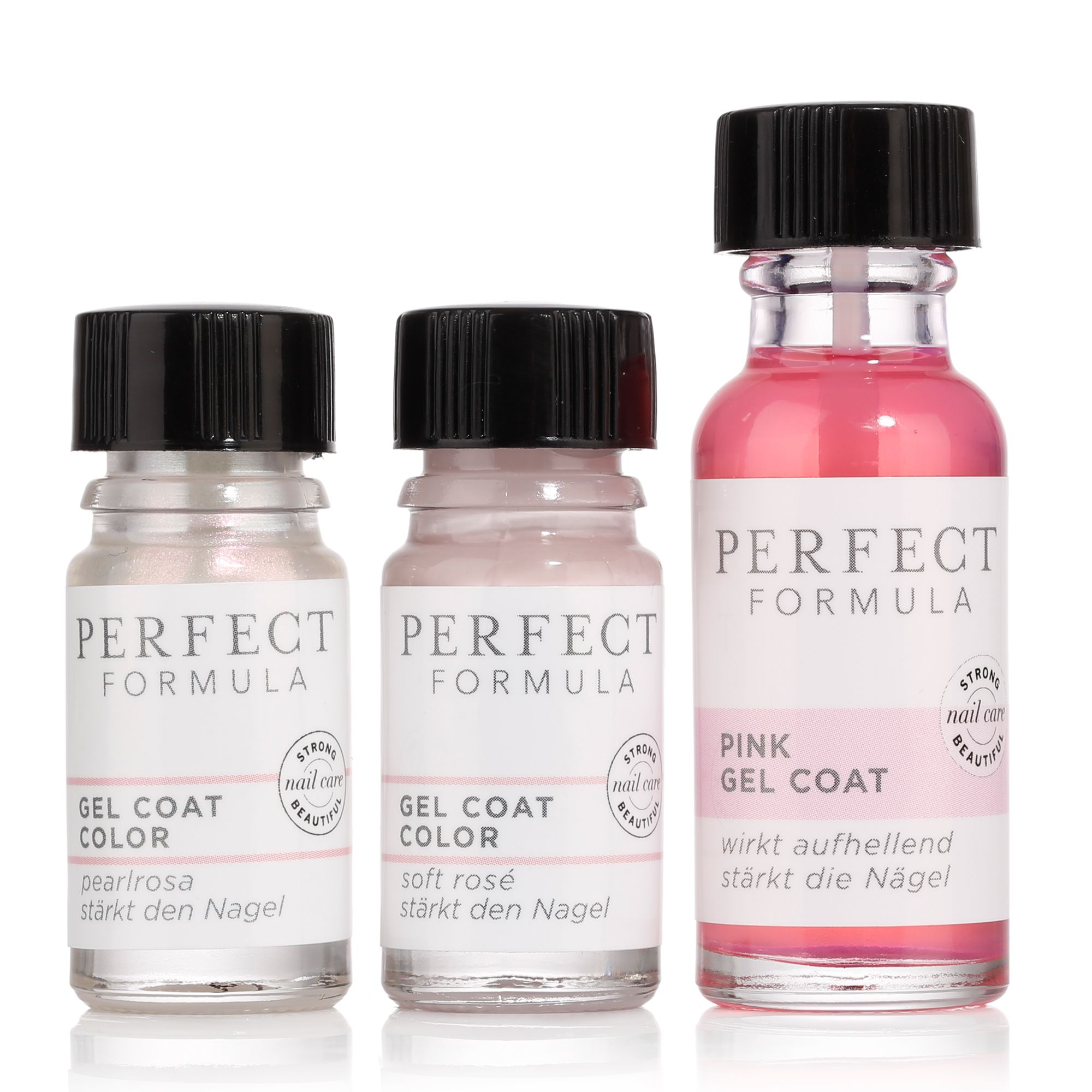PERFECT FORMULA Pink Gel Coat 18ml & 2 Farb Gel Coats je 5ml 3tlg QVC.de