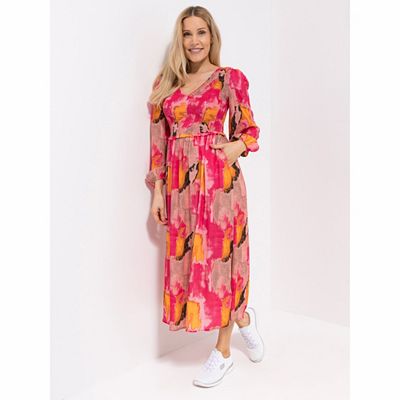 Thumbnail - DINE 'N' DANCE Kleid, 1/1-Arm gesmoktes Oberteil Eingriffstaschen figurumspielend