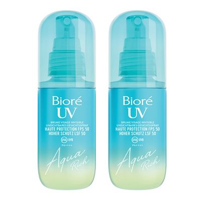 Bioré Aqua Rich UV LSF 50 Gesichts- & Körper Spray 2x60ml