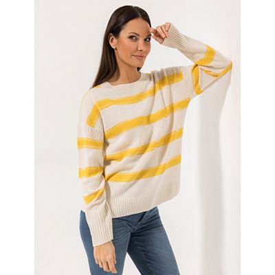 Thumbnail - STEFFEN SCHRAUT Pullover, 1/1-Arm gestreift Rippenbundabschlüsse Oversize - leger weit