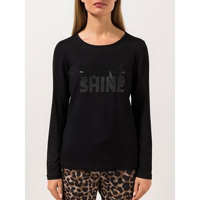 STEFFEN SCHRAUT Shirt Rundhalsausschnitt Strass-Details figurumspielend