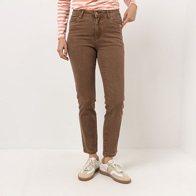 Thumbnail - STRANDFEIN Jeanshose lange Form Pu-Logobadge schmales Bein