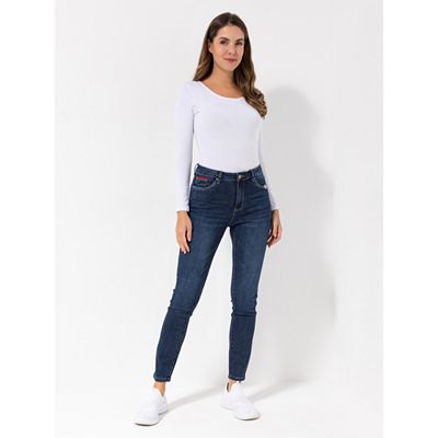 Thumbnail - STRANDFEIN Jeanshose Ziernähte knöchellang sehr schmales Bein