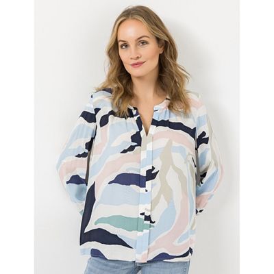 Thumbnail - DINE 'N' DANCE Bluse, 1/1 Arm Zierfalte Allover-Druck leger weit