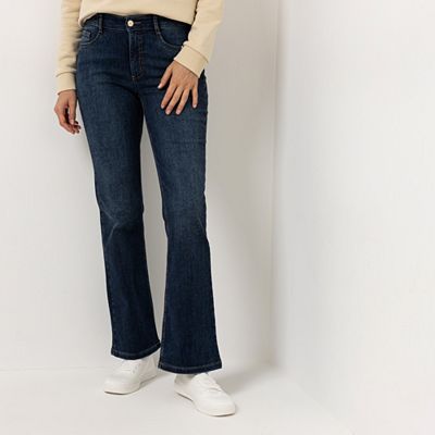 STRANDFEIN Jeanshose Stella lange Form, elastisch OEKO-TEX® Bootcut
