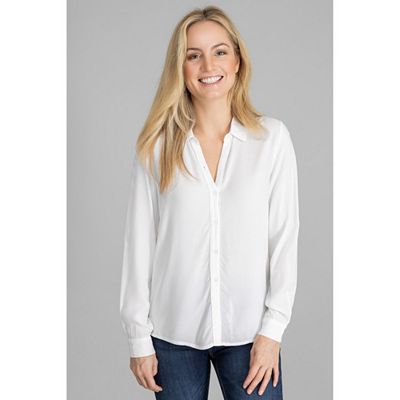 Thumbnail - STUDIO UNIQUE® Longbluse, 1/1 Arm Knopfleiste aus ECOVERO™ Viskose figurumspielend