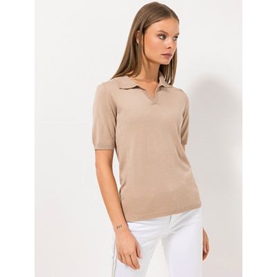 STEFFEN SCHRAUT Pullover, 1/2-Arm Polokragen mit ECOVERO Viskose figurbetont