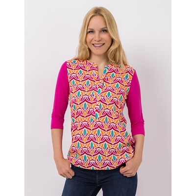 Thumbnail - ANNI FOR FRIENDS Blusenshirt Abby 3/4-Arm Materialmix figurumspielend