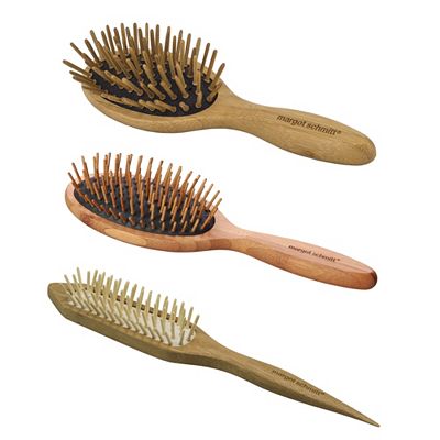 MARGOT SCHMITT® Bürstenset mit Pneumassagebürste oval, groß und klein und Toupierbürste