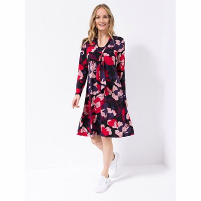 KIM & CO. Kleid, Langarm Brazil Knit Jersey Schleifen-Detail Knieumspielend