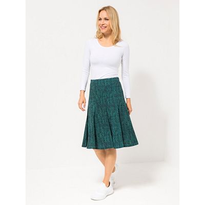 KIM & CO. Rock, knieumspielend Scuba Crepe Jersey Rundumdehnbund ausgestellter Saum
