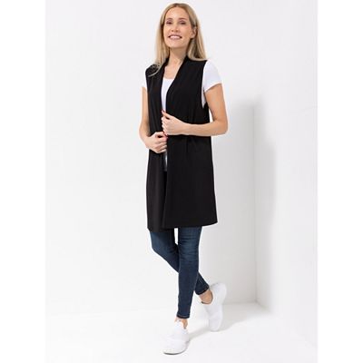 KIM & CO. Weste, offene Front Deluxe Brazil Knit lange Form figurumspielend