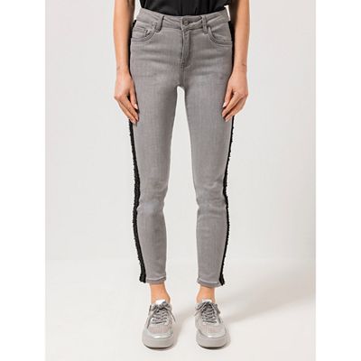 STEFFEN SCHRAUT Jeans knöchellang Galon-Streifen sehr schmales Bein