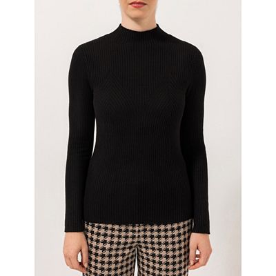 STEFFEN SCHRAUT Pullover Stehkragen Ripp-Struktur figurbetont