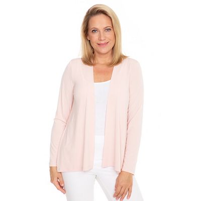 KIM & CO. Cardigan Brazil Knit Jersey offene Front asymmetrischer Saum