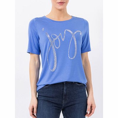 STEFFEN SCHRAUT Shirt Ibiza Strass-Detail mit ECOVERO Viskose figurumspielend