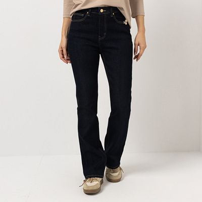 STRANDFEIN Jeanshose lange Form 5-Pocket-Style Bootcut