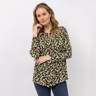 Thumbnail - EVA LUTZ Bluse Lina Rundhalsausschnitt verdeckte Knopfleiste leger weit