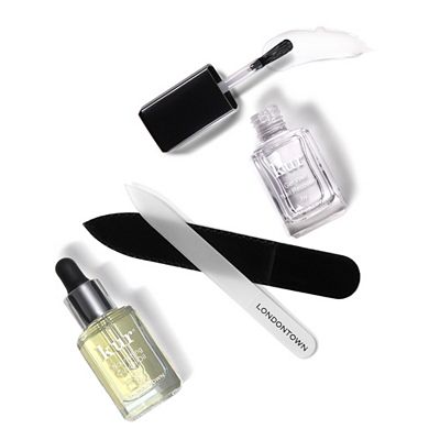 LONDONTOWN Nagelpflege-Set Nagelöl 12ml & Intensivkur 12ml & Glasfeile