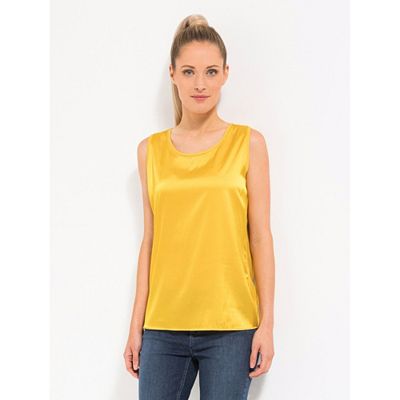 STEFFEN SCHRAUT Blusentop Ketten-Detail Materialmix figurumspielend