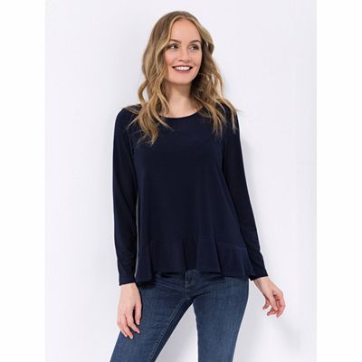 KIM & CO. Shirt, Langarm Deluxe Brazil Knit Schösschen am Saum figurumspielend