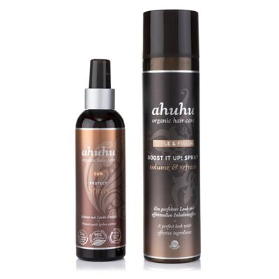 ahuhu organic hair care Boost It Up! Spray 300ml & Protect Spray 200ml