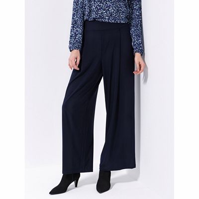 KIM & CO. Hose, Lange Form Deluxe Brazil Knit 2 Eingrifftaschen weites Bein