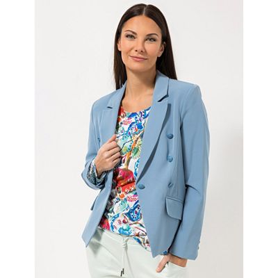 STEFFEN SCHRAUT Blazer, Madrid Schmuckknöpfe bedrucktes Futtter figurbetont