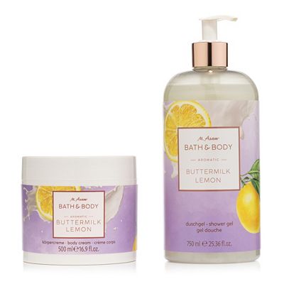 M.ASAM® Buttermilk Lemon Duschgel 750ml, Körpercreme 500ml
