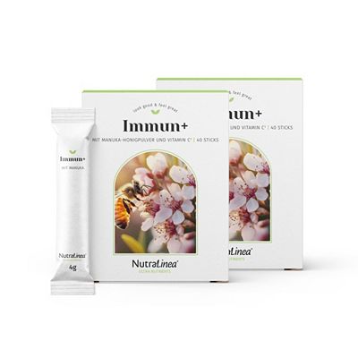 Thumbnail - NutraLinea® Immun+ Drink mit Vitamin C & Manukahonig 2x40 Sticks - 80 Tage