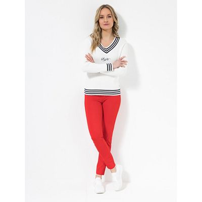 Thumbnail - STRANDFEIN Pullover V-Ausschnitt Zopfmuster anliegend schmal