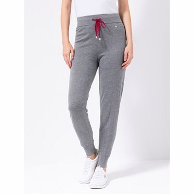 STRANDFEIN Strickhose knöchellang Rippbundabschluss konisches Bein