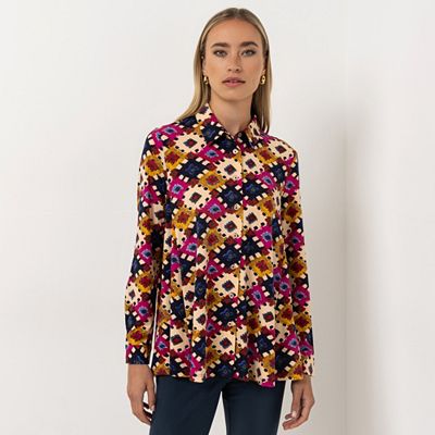 Thumbnail - STEFFEN SCHRAUT Jerseybluse Sanremo Blusenkragen Manschetten ausgestellter Saum