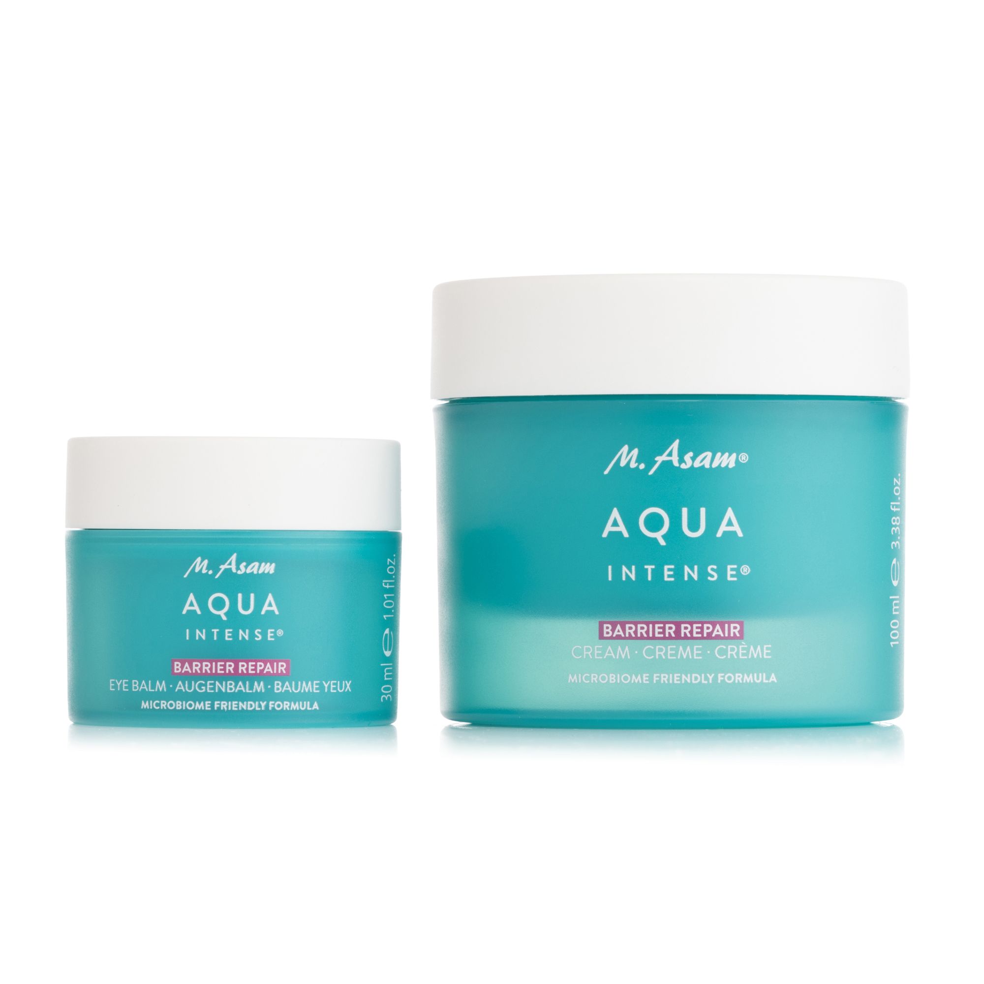 M.ASAM® Aqua Intense Barrier Repair Gesichtscreme 100ml, Augenbalm 30ml