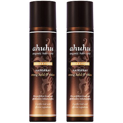 ahuhu organic hair care Hairspray strong hold & shine 2x 300ml