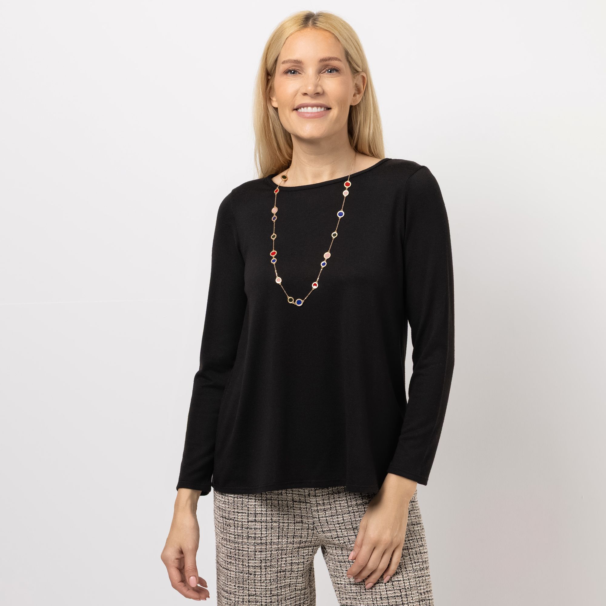 KIM & CO. Shirt, Langarm Soft Touch Jersey Rundhalsausschnitt figurumspielend