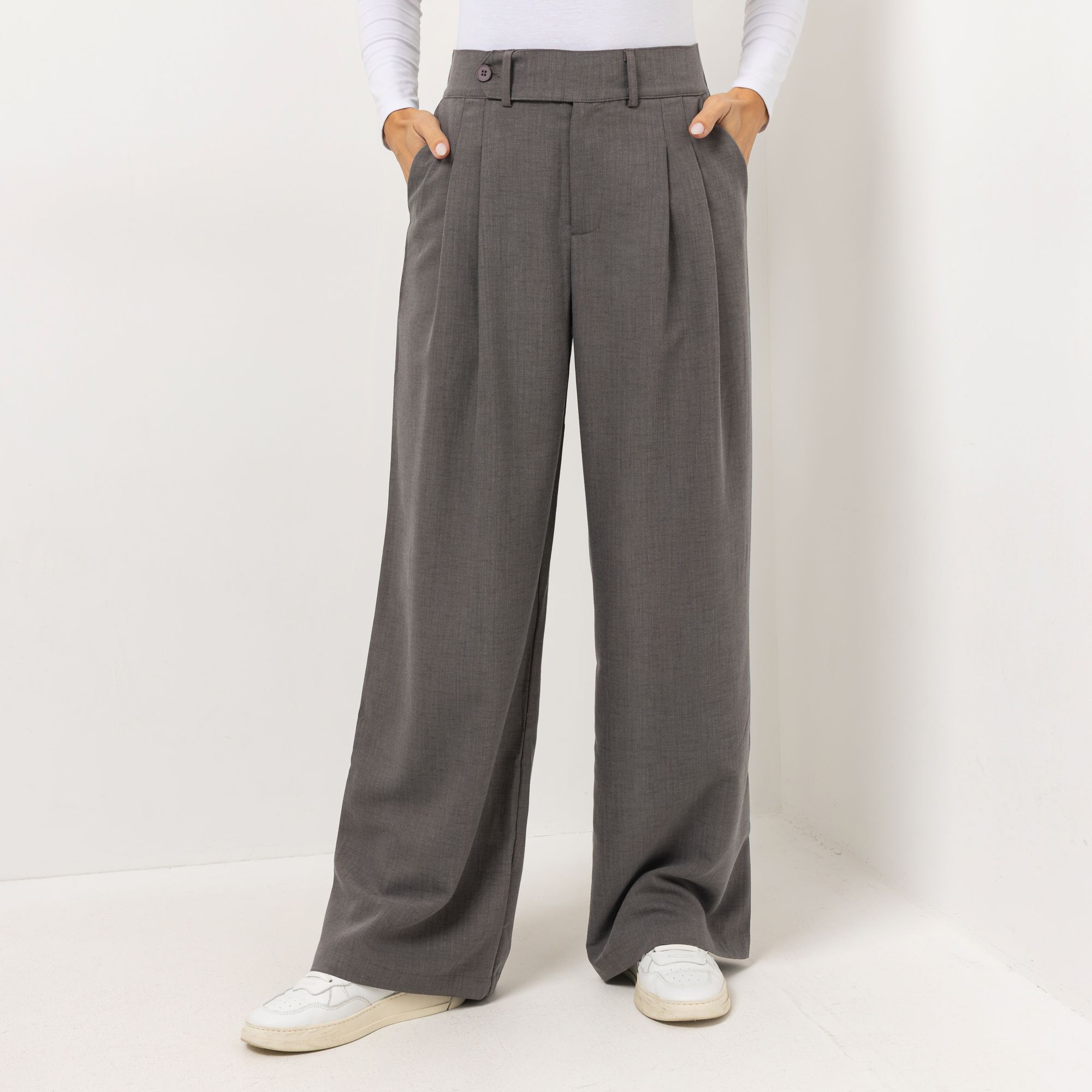 EVA LUTZ Hose lange Form Teildehnbund sehr weites Bein