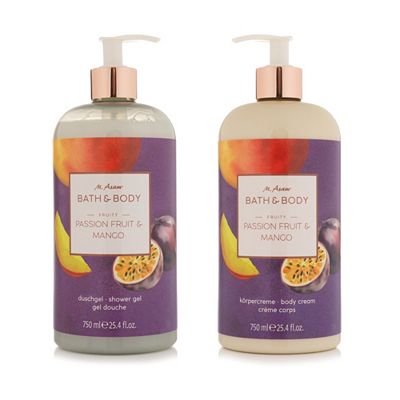 M.ASAM® Bath & Body Passion Fruit & Mango Duschgel 750ml, Körpercreme 750ml