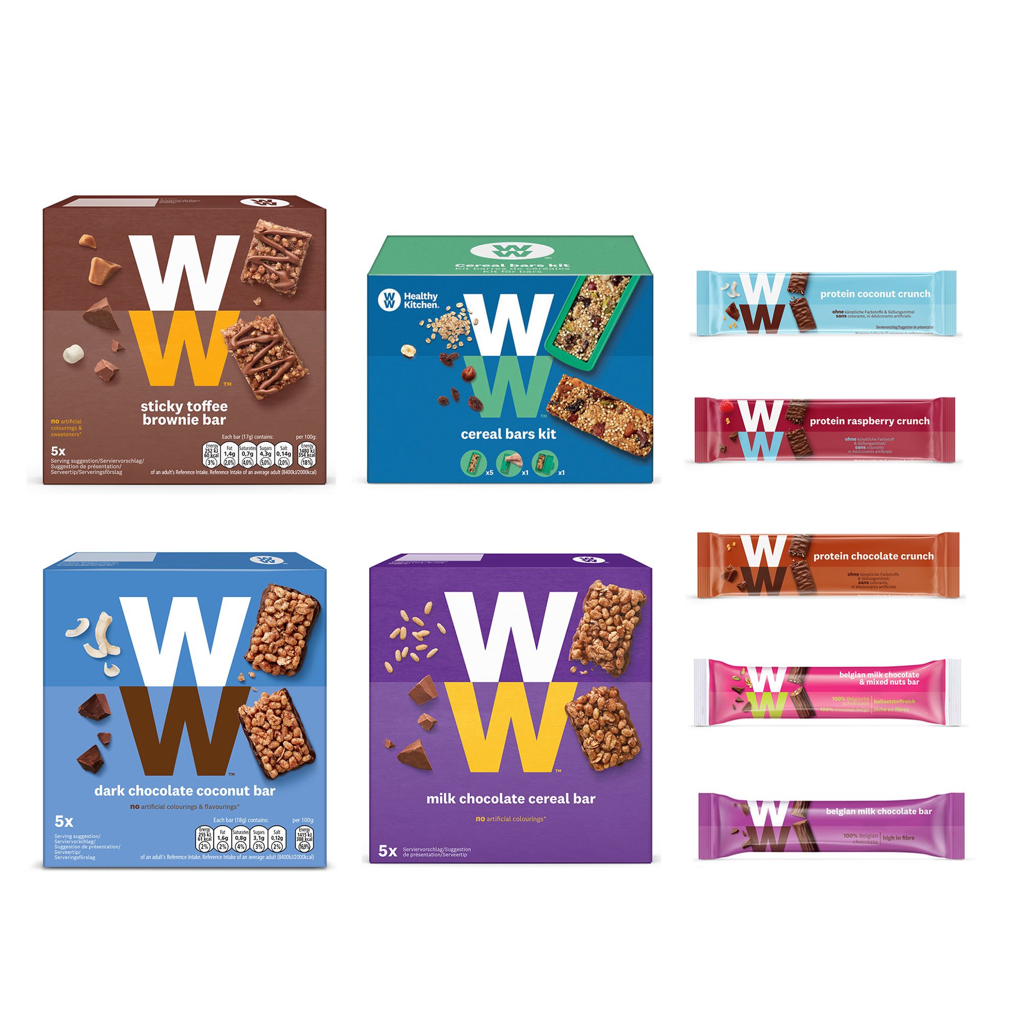 WW® ehemals Weight Watchers RiegelSet 9 tlg. mit Schokolade und Cereal